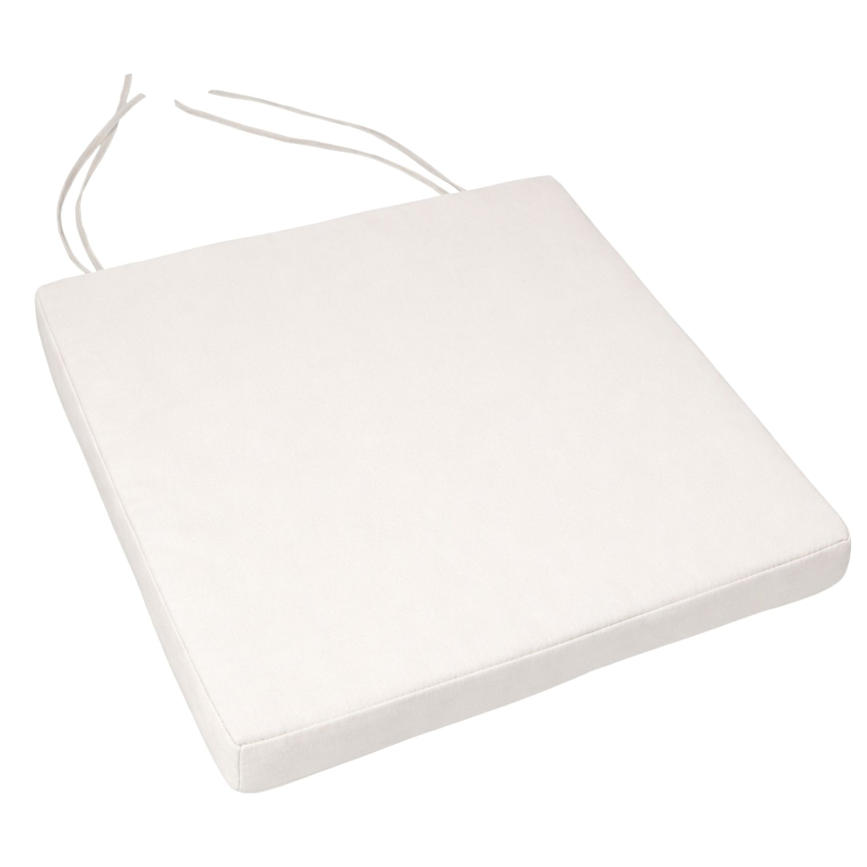 Galette de chaise extérieur imperméable et déhoussable MINORQUE - Blanc