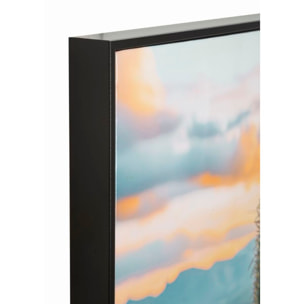 STAMPA SU TELA LACCATA C/CORNICE CACTUS -A- CM 60X4X90