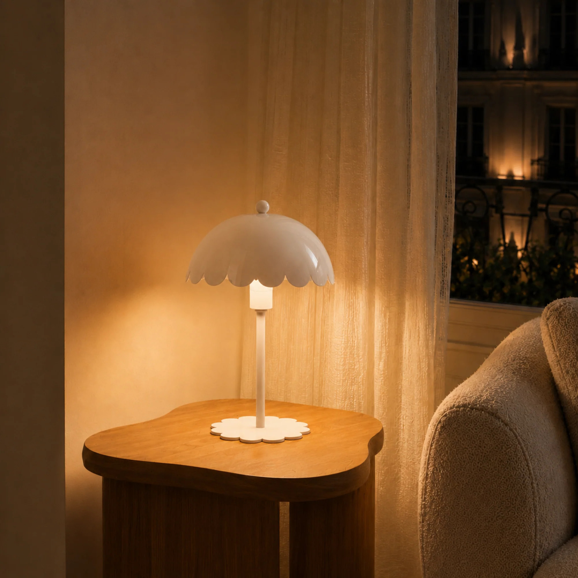 Lampe à poser en métal blanc - Margot