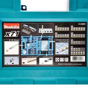 Coffret ensemble accessoires MAKITA 71 Pièces MACCESS - D-33691