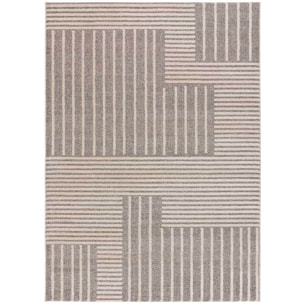 PAULA Alfombra geomÃ©trica con relieve en beige, varias medidas disponibles.