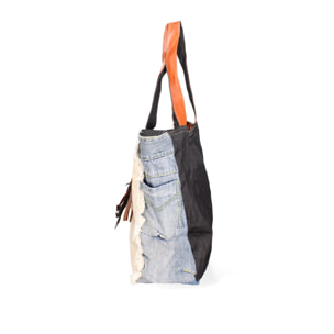 Borsa a spalla da donna Textile Prodotto Vegano 37x40x18 cm