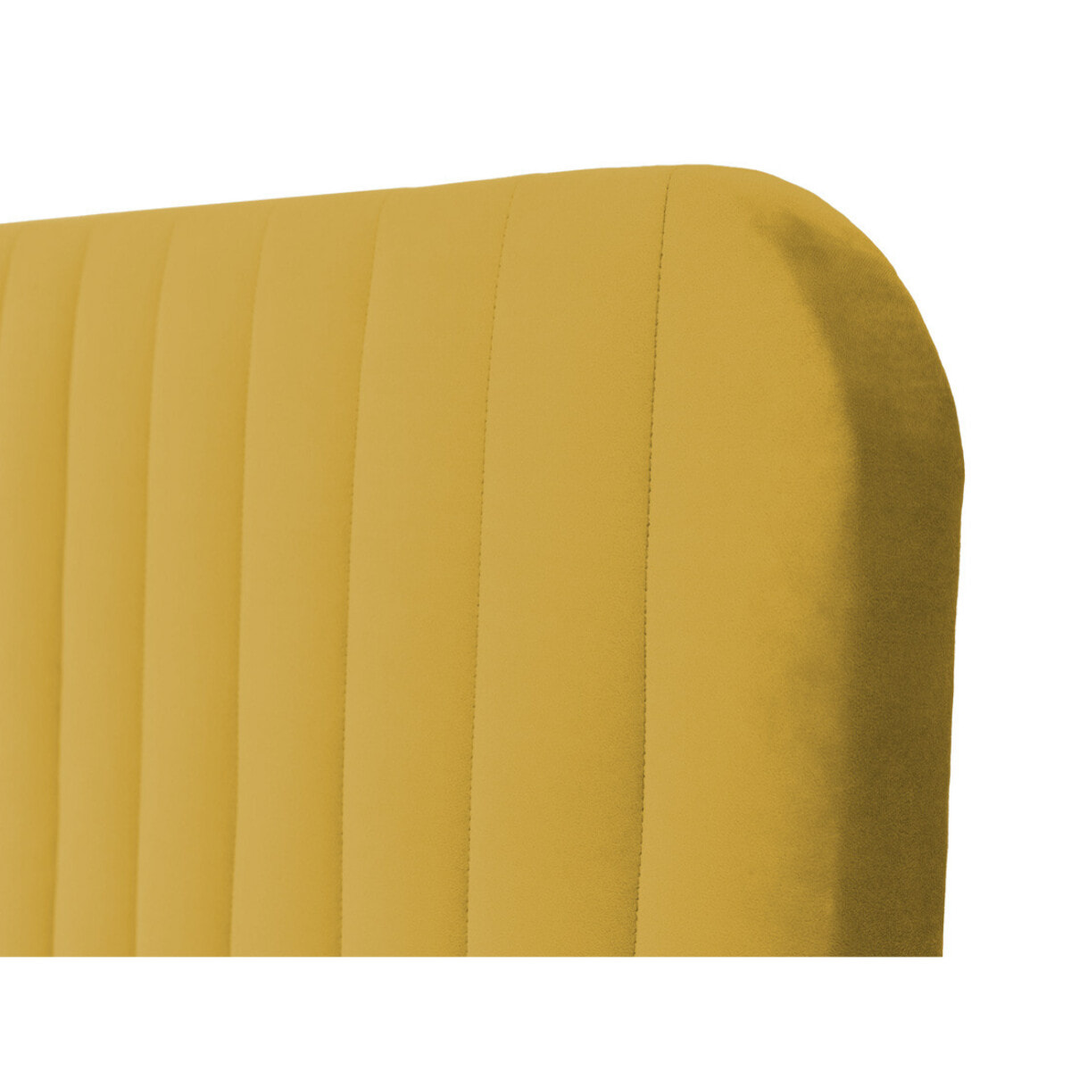 Stuart - lit coffre - 180x200 cm - sommier inclus - en velours - Jaune