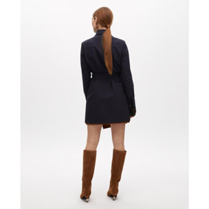 Abito Camicia Corto con Tasche e Cintura