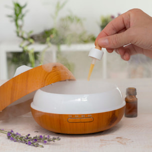 Humidificateur à Diffuseur d'Arômes avec LED Multicolore Wooden-Effect InnovaGoods