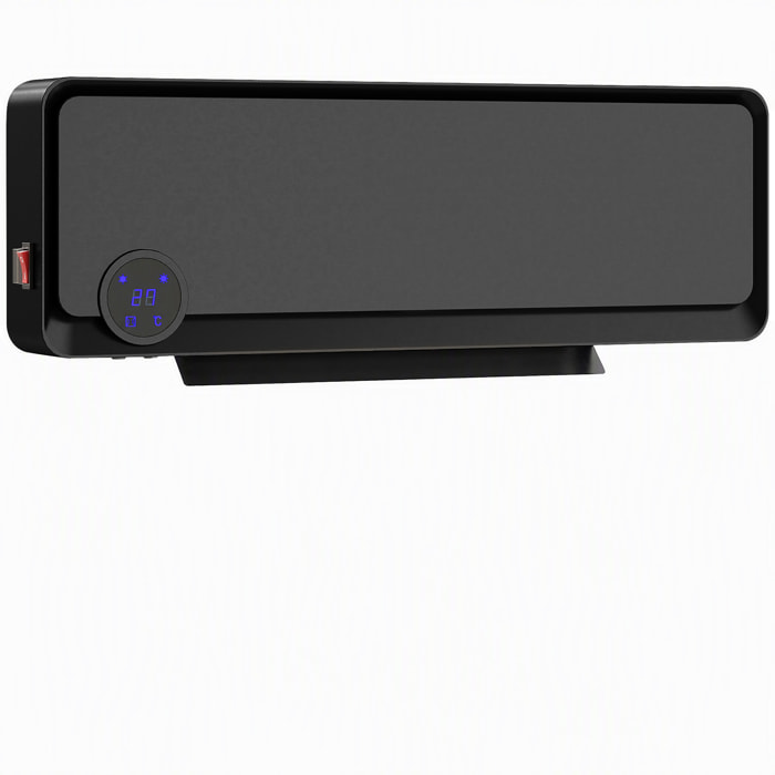 Radiateur mural soufflant oscillant 2000W chauffage céramique PTC noir