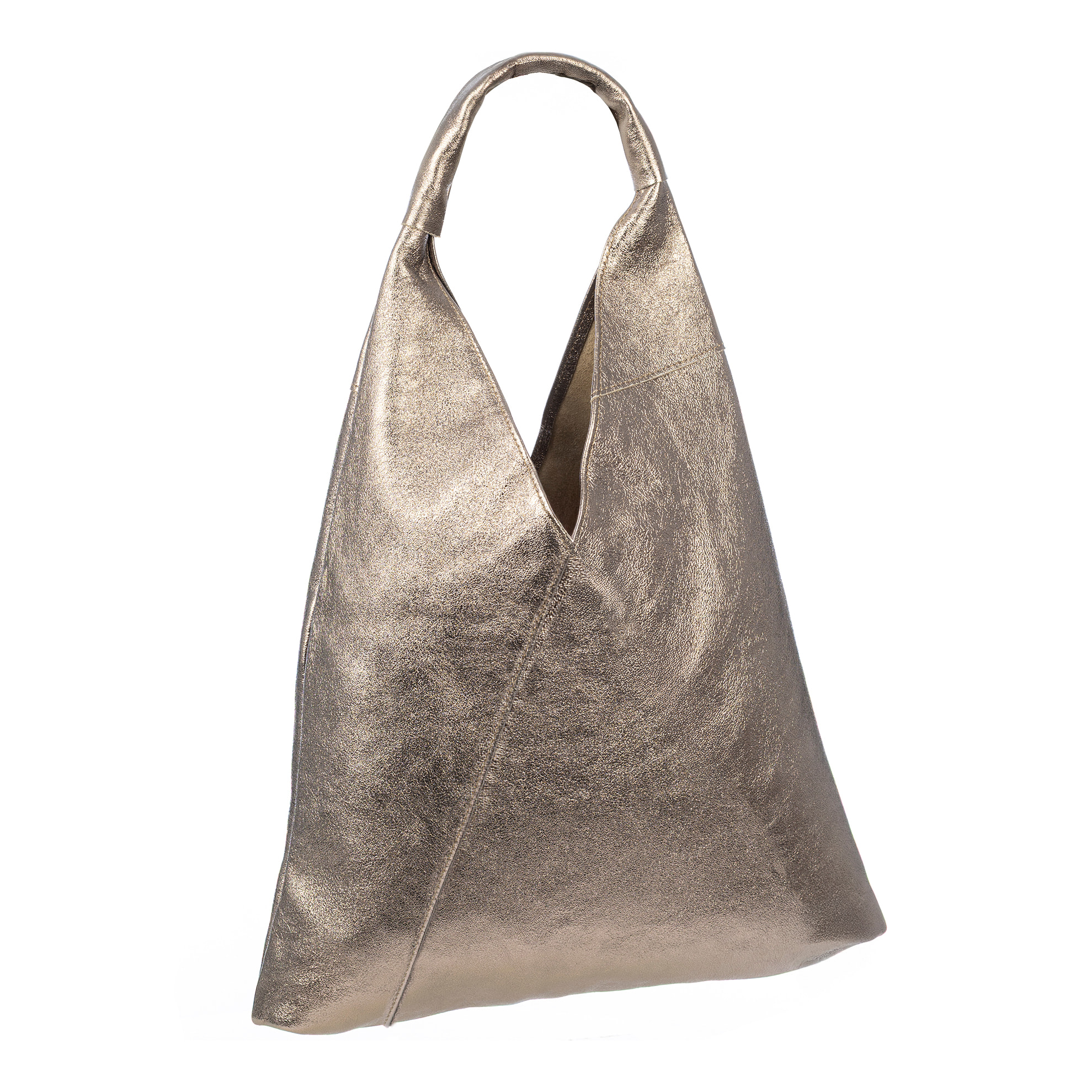 Agnana borsa shopper donna. Pelle scamosciata autentica lucida.