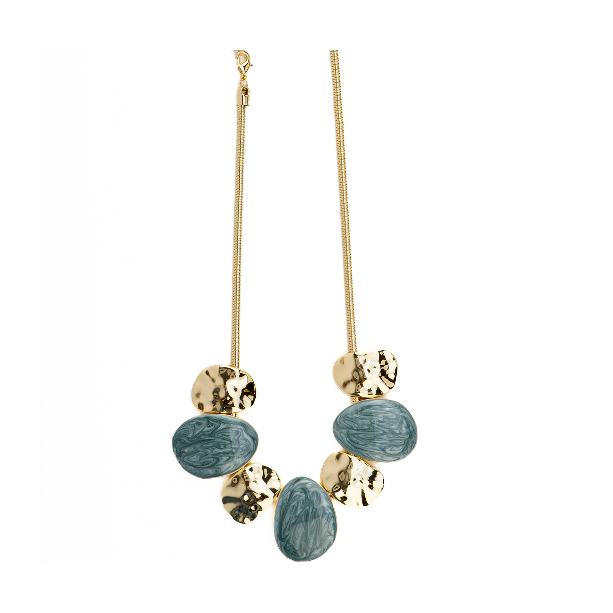 Collar con Lacado Azul acabado oro 18k