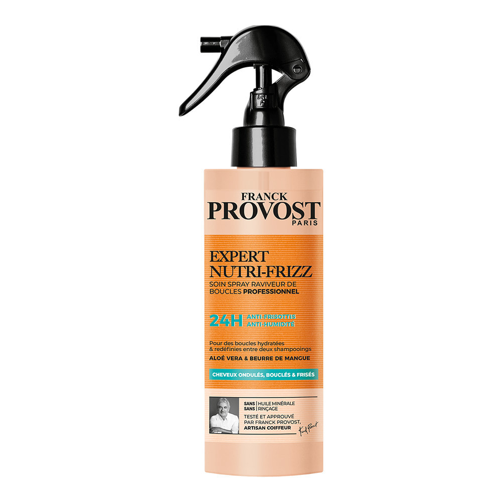 Franck Provost Expert Nutri-Frizz Soin Spray Raviveur des Boucles Sans Rinçage Cheveux Très Secs ou Frisés 190ml