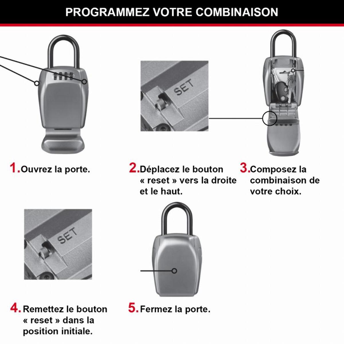 Boite à clés MASTERLOCK avec anse - Sécurité renforcée - 5414D