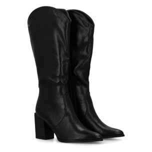 Bota de tacon para mujer con estampado liso