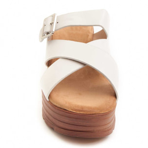 Sandalias de Cuña - Blanco - Altura: 8 cm