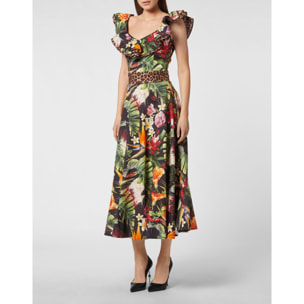 PHILIPP PLEIN Long Dress FLOWERS