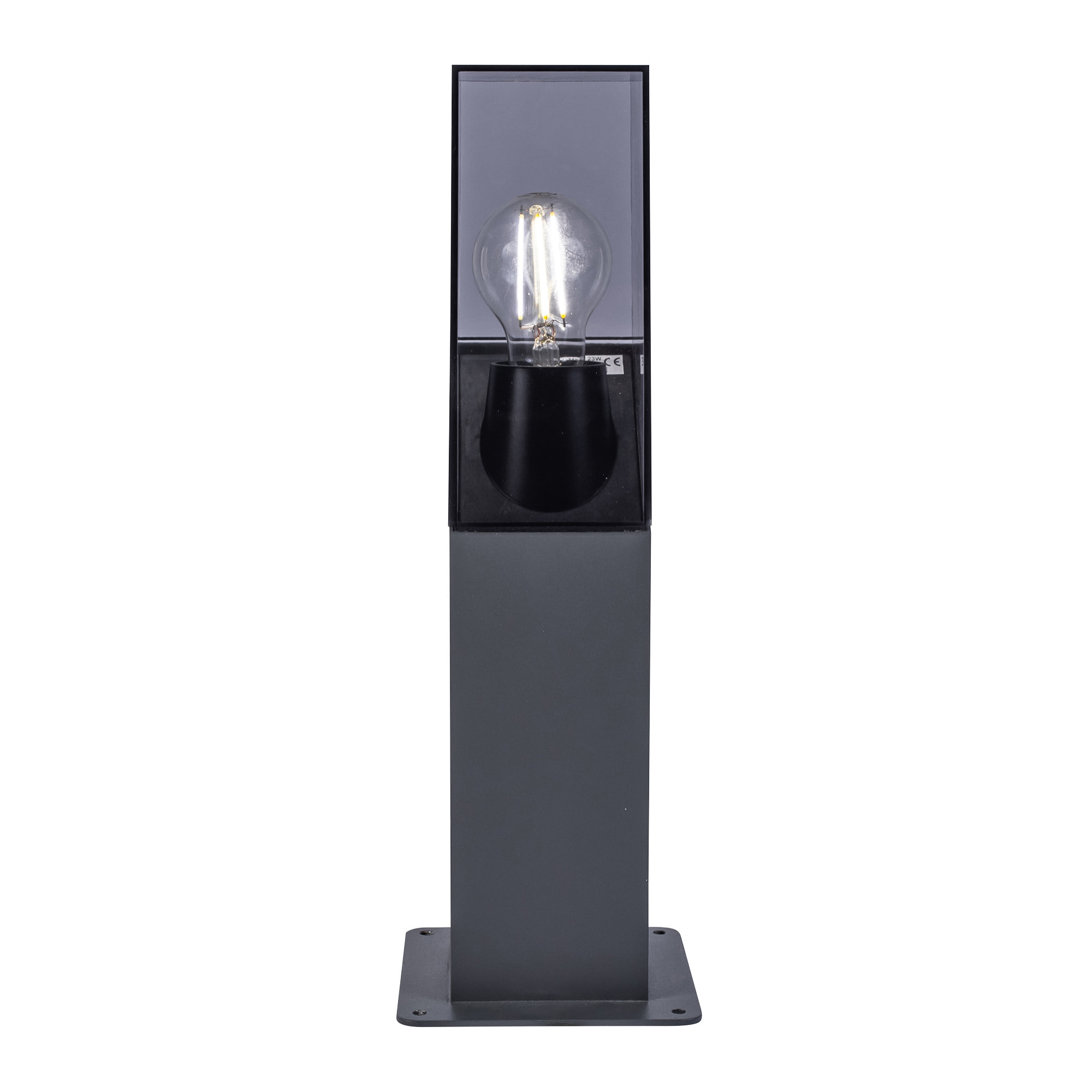 FORLIGHT Baliza Exterior IP54 LED 15W Gris Urbano E27 para Jardín, Camino, Entrada