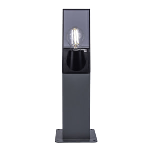 FORLIGHT Baliza Exterior IP54 LED 15W Gris Urbano E27 para Jardín, Camino, Entrada