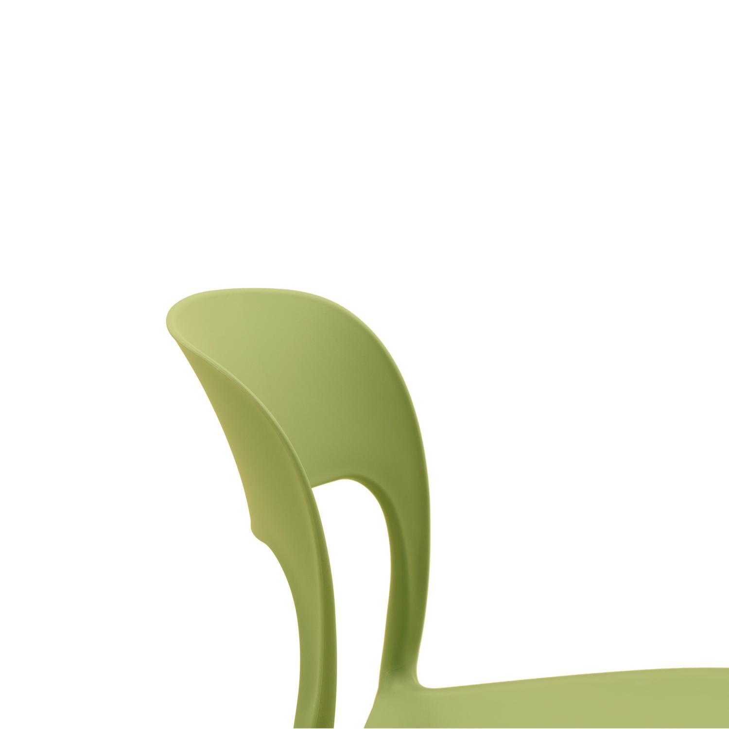 Set di 2 sedie SOUTH BEACH in polipropilene verde oliva