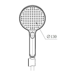 Pomme de douche SAT noir/chrome (SATBSRS33C)