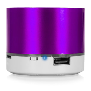 Altoparlante compatto Viancos Bluetooth 3.0 di 3W, con luce led, vivavoce e radio FM.