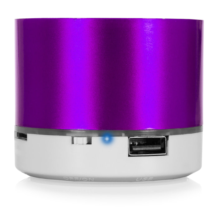 Altoparlante compatto Viancos Bluetooth 3.0 di 3W, con luce led, vivavoce e radio FM.