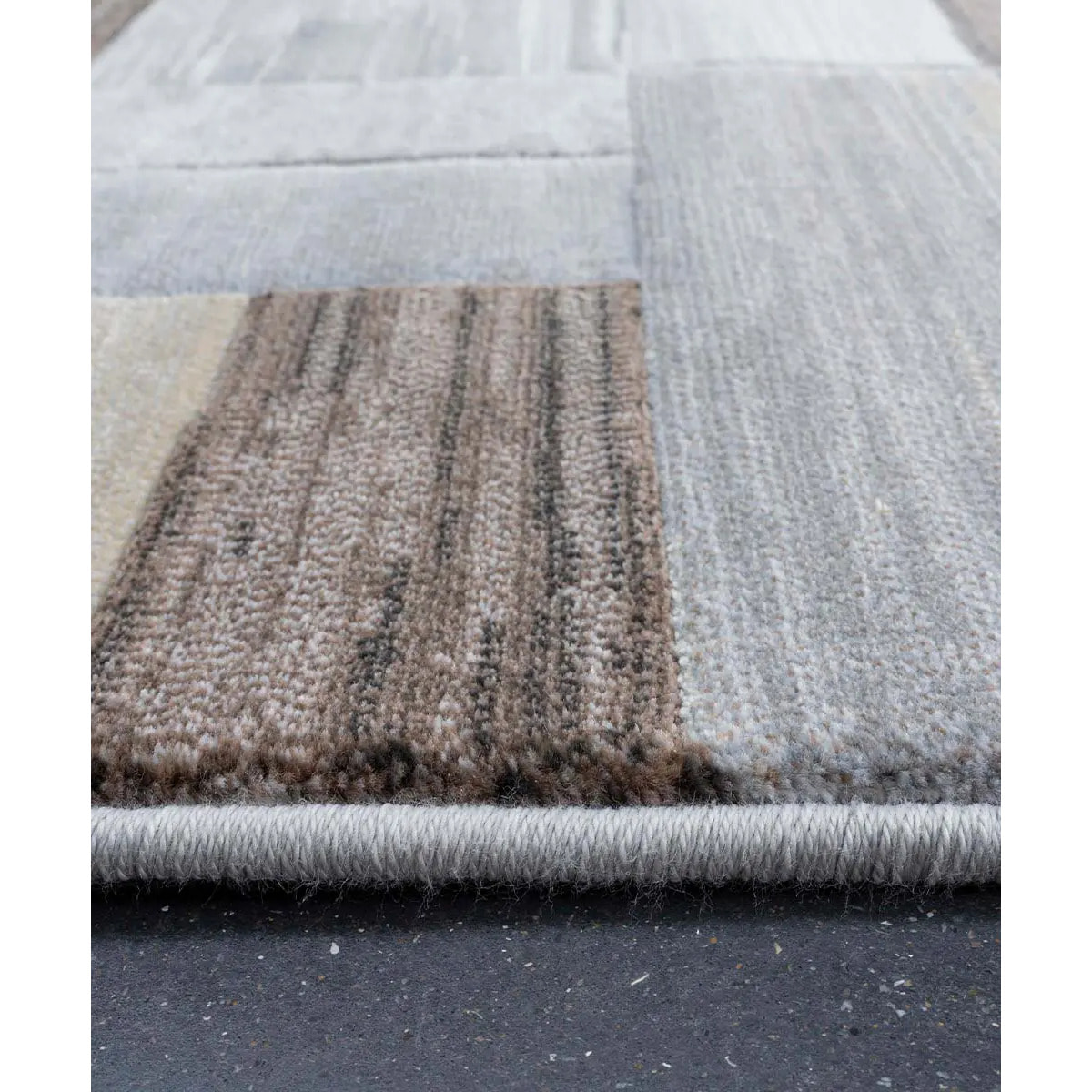 Tappeto Disegno Geometrico Grigio Beige