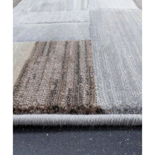 Tappeto Disegno Geometrico Grigio Beige