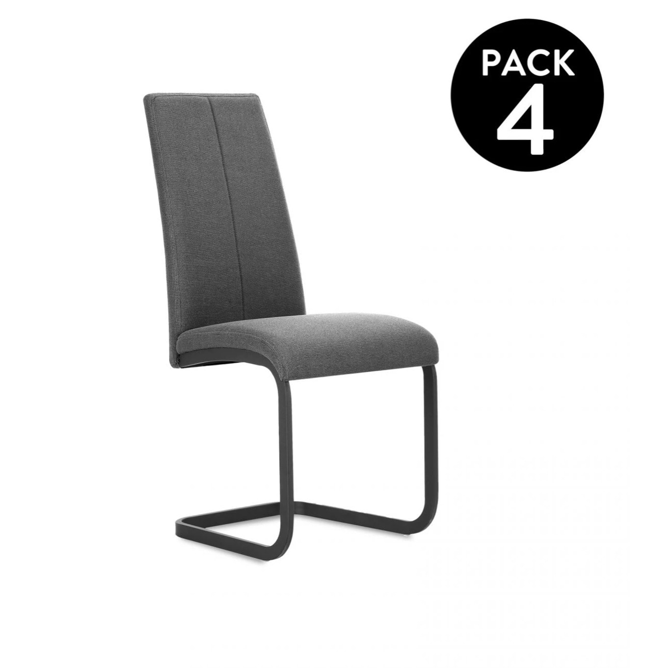 Pack 4 sillas de comedor Smile tejido Gris Antracita Smile