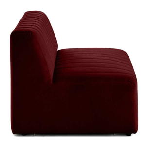 Nova - module d'assise - en velours - Rouge