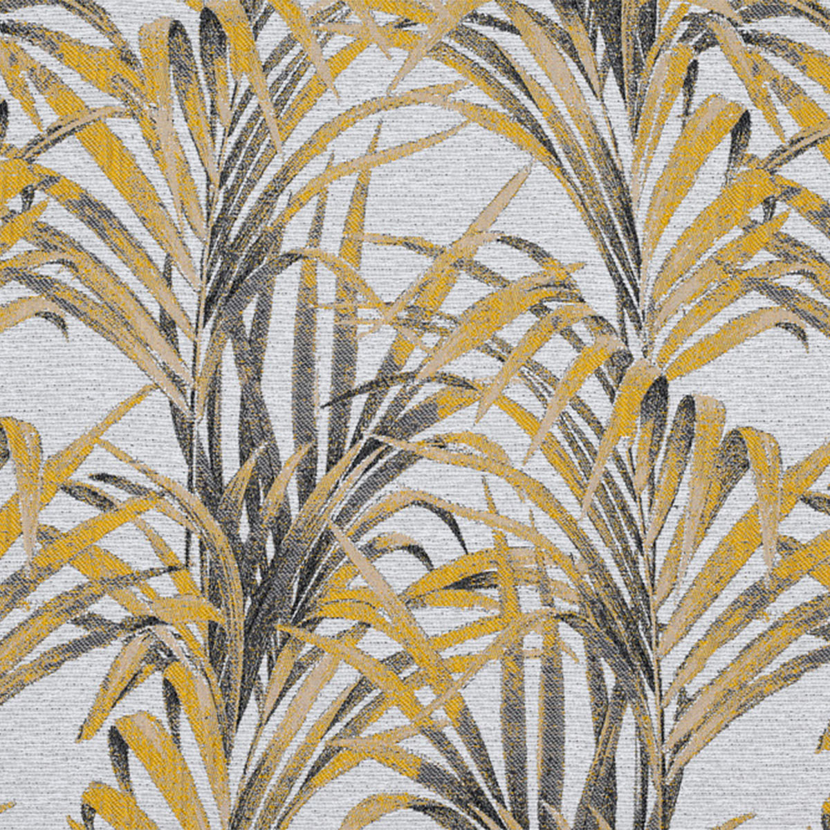 Tissu aux impressions exotiques - Jaune