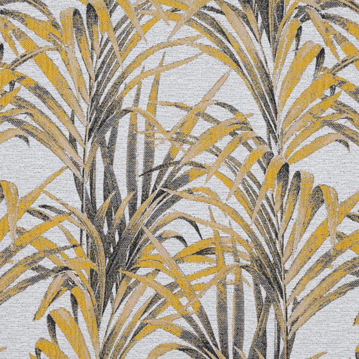 Tissu aux impressions exotiques - Jaune