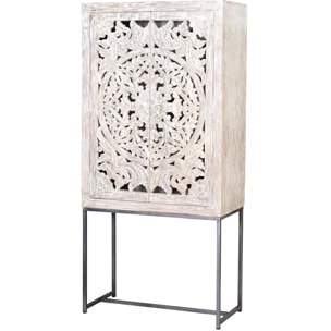 Aparador alto - madera de mango y hierro - 176x85x38cm