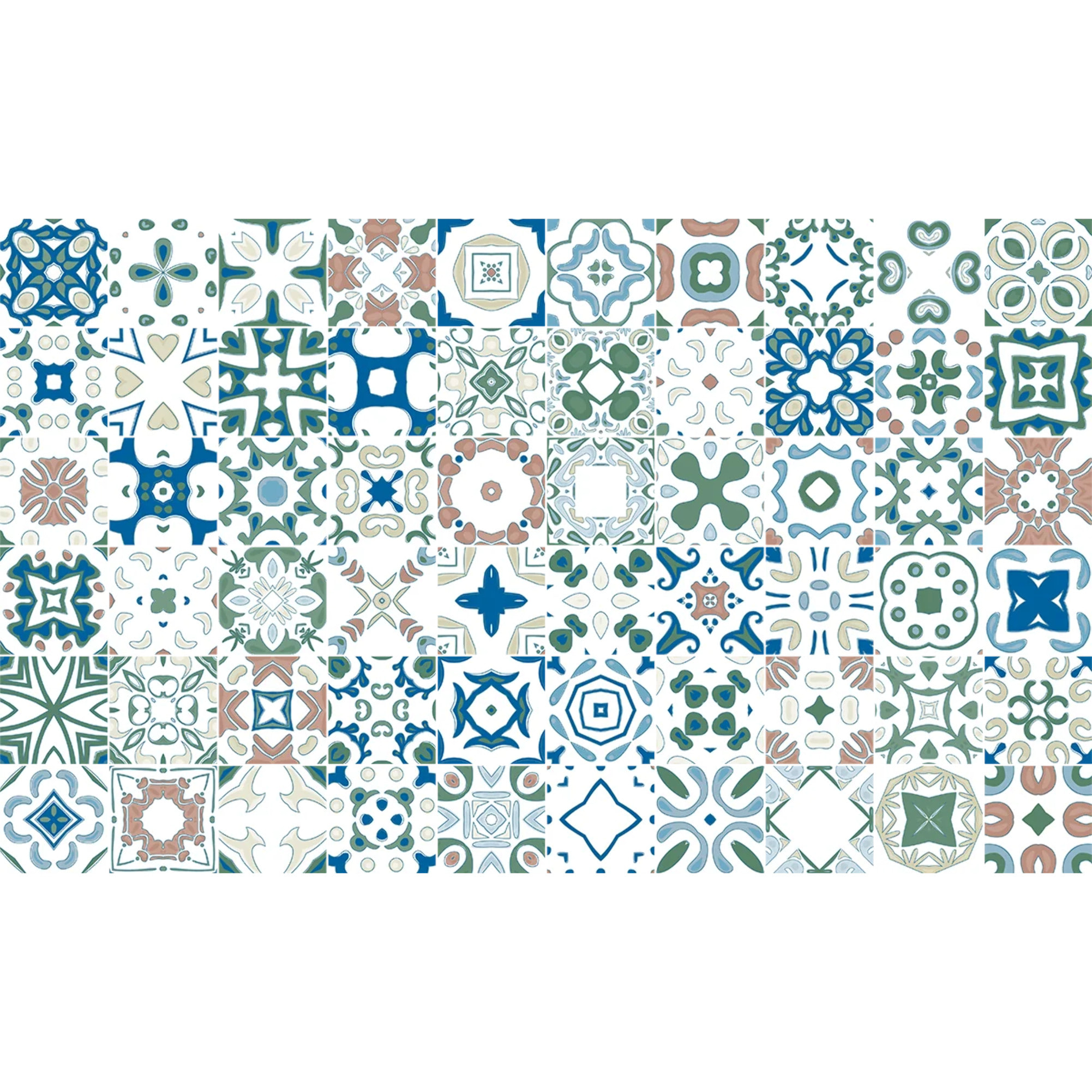 Sticker carrelage - Ambiance Sticker - 60 CARREAUX DE CIMENT MEUBLE EVIANA - Meuble - 20x20cm