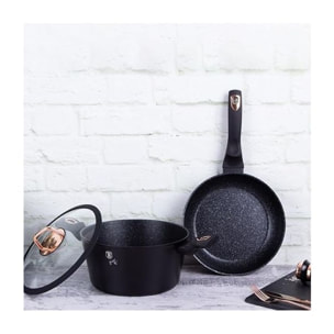 Batterie de cuisine 4 pièces Rose Noir BerlingerHaus BH-7741T