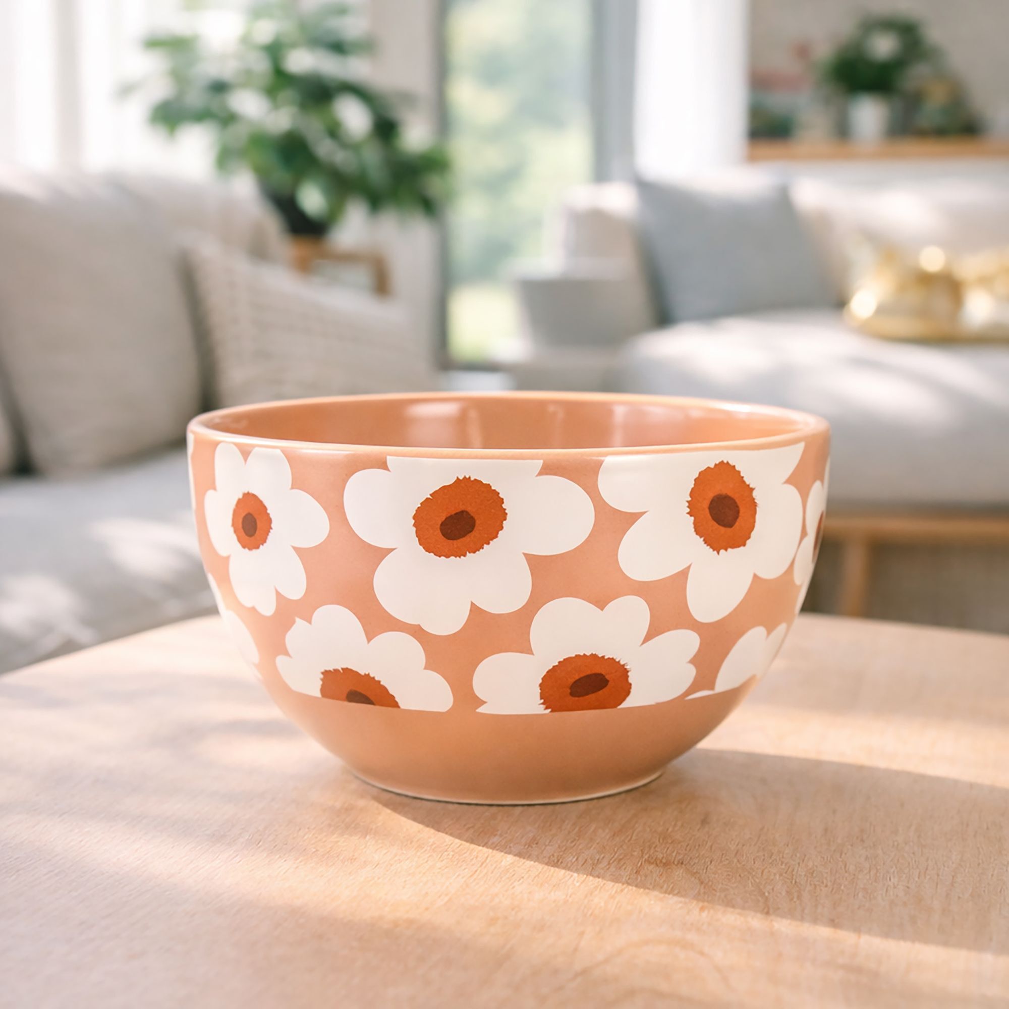 Lot de 6 bols en grès avec motifs à fleurs MARGUERITE