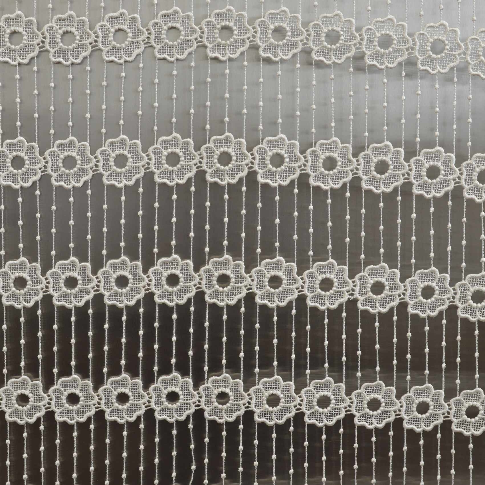 Modulable à fleurs suspendues en macramé - Ecru