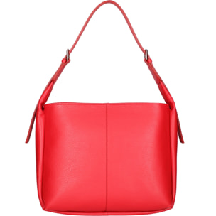Borsa a spalla da donna - Modello False - Misto pelle e tessuto - 31.0 x 26.0 x 14.0 cm