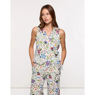 Top Chaleco Blanco - Meredit