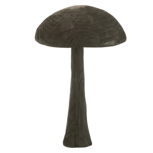J-Line Champignon En Bois Noir Medium