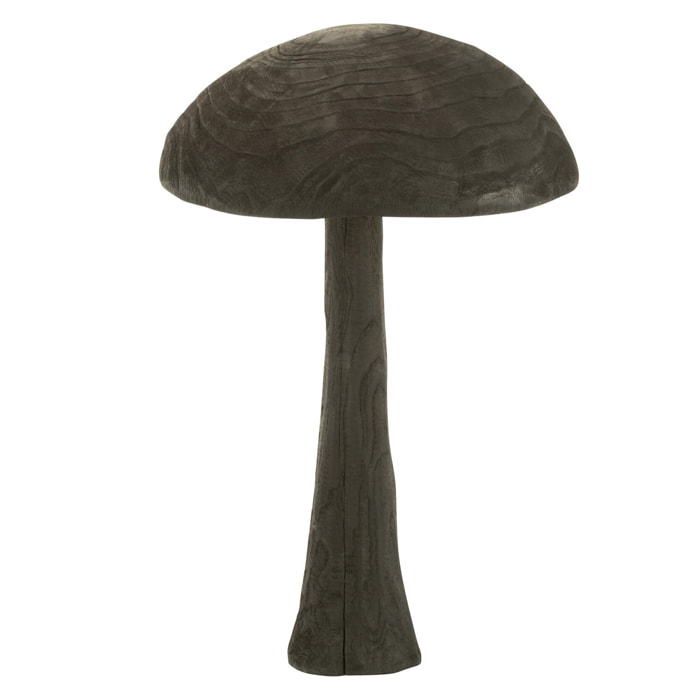 J-Line Champignon En Bois Noir Medium