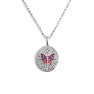 Collana Medallion Butterfly Rose