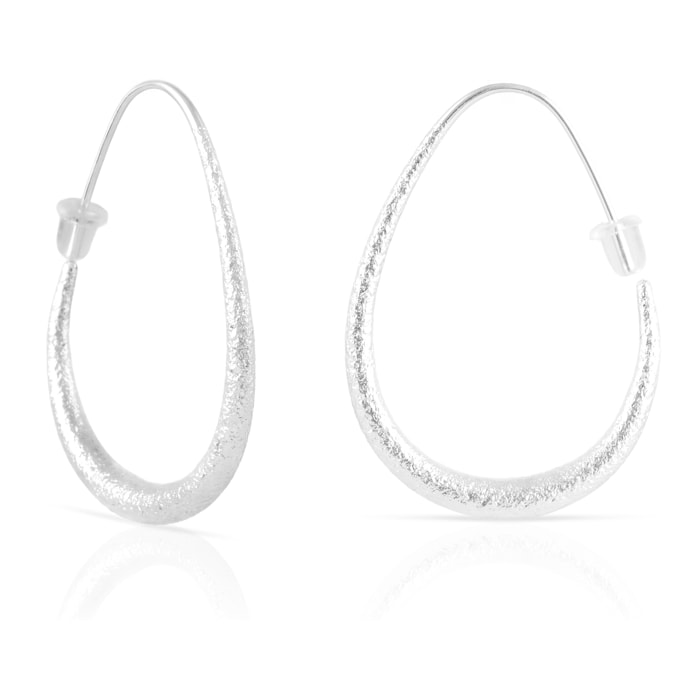 Pendientes de gancho lisos de cobre con recubrimiento electroplateado brillante 29.5 mm.