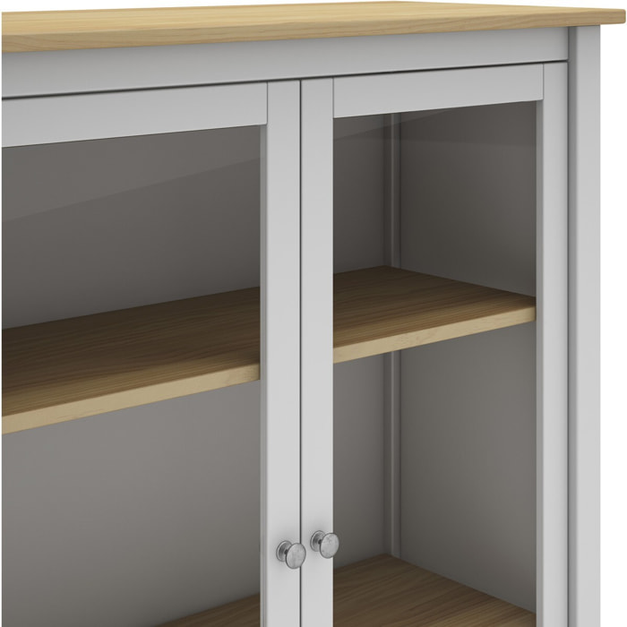 Vaisselier 2 portes en bois massif - MACHA
