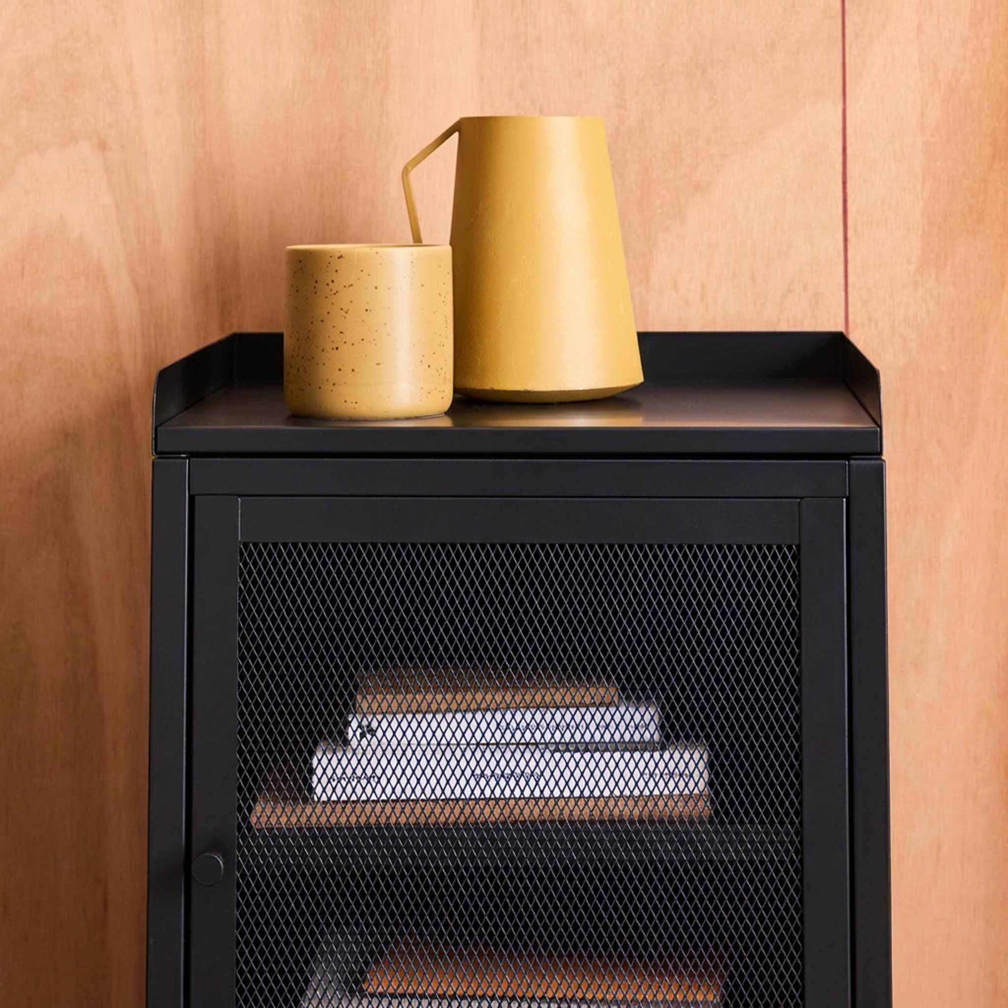 Table de chevet industrielle métal 1 porte  OHIO