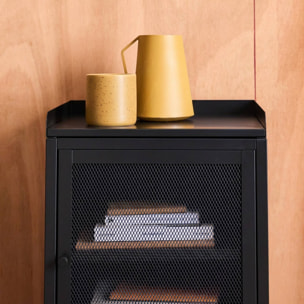 Table de chevet industrielle métal 1 porte  OHIO