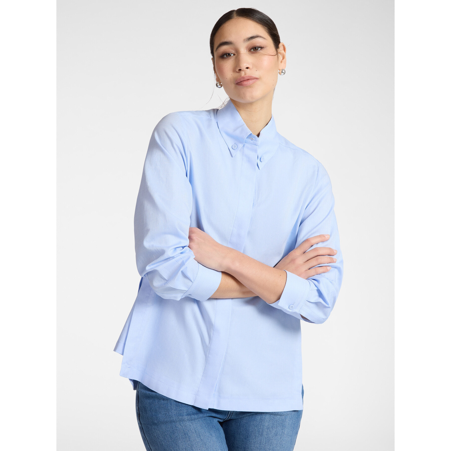 Elena Mirò - Camicia in popeline - Azzurro