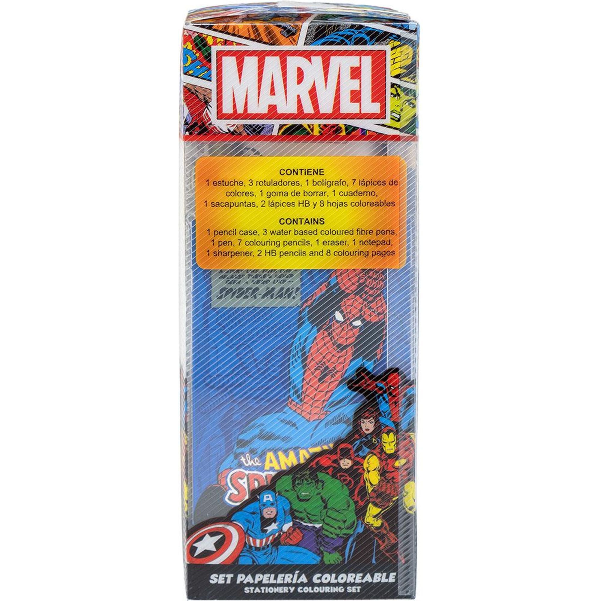 Set Papelería Coloreable Marvel
