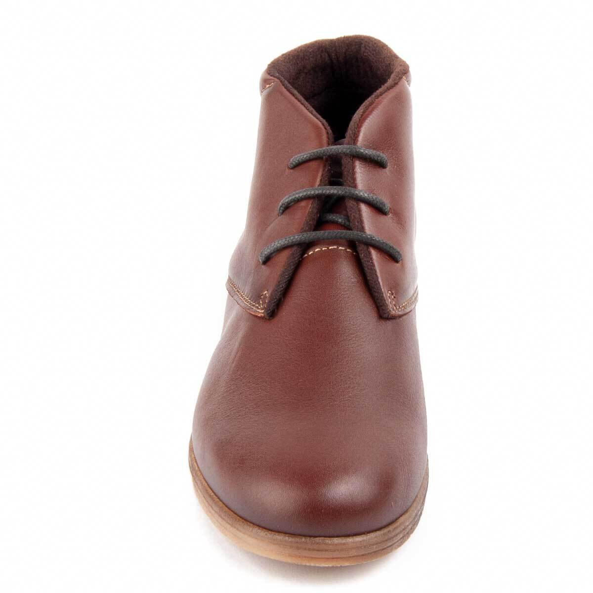 Botín De Cuña - Marrón - Altura: 4 Cm