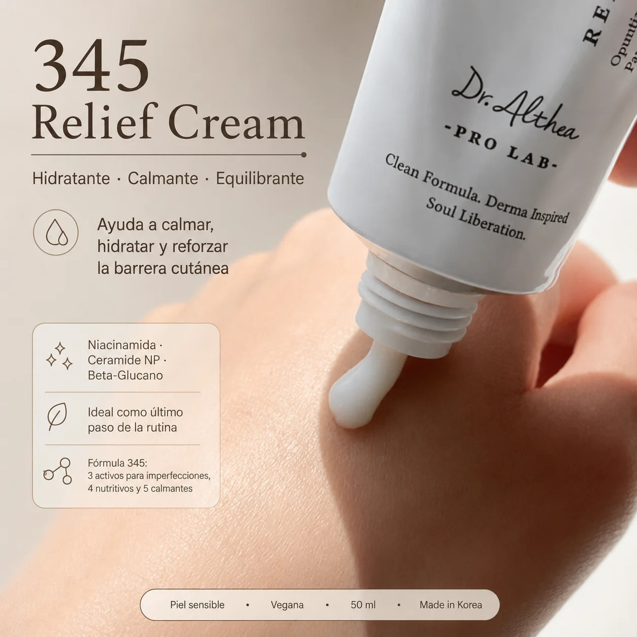 Crema facial 345 Relief Cream Dr. Althea 50 ml