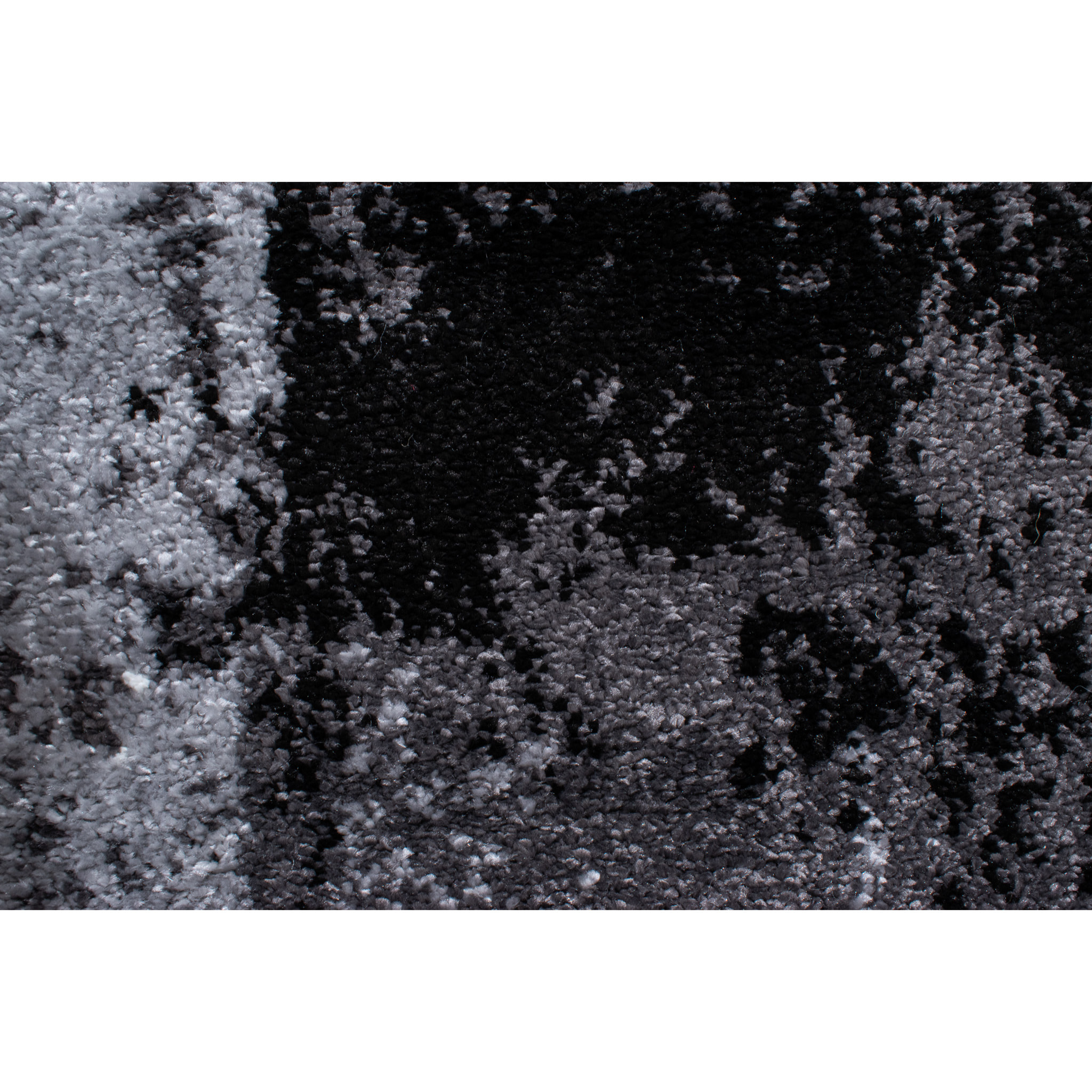 PATTERN - Tapis moderne motif abstrait poils en relief anthracite