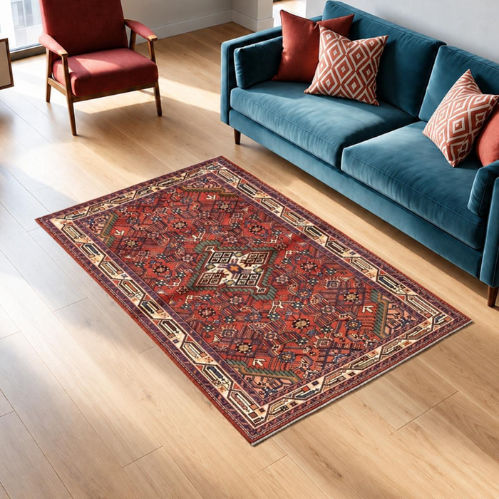Tapis d'orient au motif oriental, noué à la main, FUZURIL