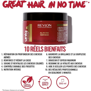 UNIQONE™ - Masque Soin Hydratant Rouge Classique 10 Bienfaits 300 ml